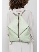 DELTA leatherette backpack - Mint green dotted
