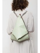 DELTA leatherette backpack - Mint green dotted