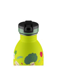   24BOTTLES Kids Urban 500ml rozsdamentes acél kulacs szívószálas kupakkal, Veggie Friends