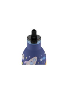   24BOTTLES Kids Clima 330ml rozsdamentes acél termosz szívószálas kupakkal, Space Friends