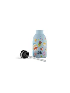   24BOTTLES Kids Clima 330ml rozsdamentes acél termosz szívószálas kupakkal, Sweet Friends