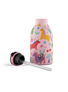   24BOTTLES Kids Clima 330ml rozsdamentes acél termosz szívószálas kupakkal, Magic Friends