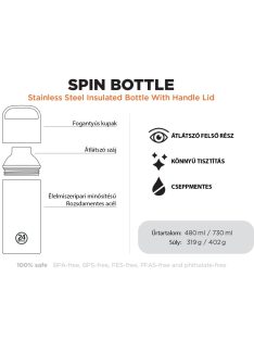   24BOTTLES Spin Bottle 730ml rozsdamentes acél bögre, Daydreaming