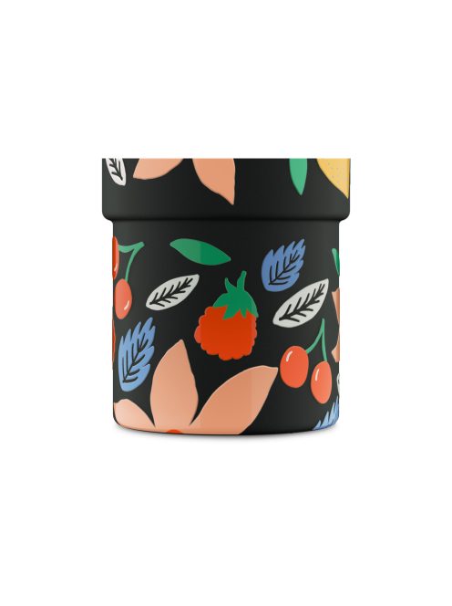 24BOTTLES Straw Cup 800ml rozsdamentes acél bögre szívószállal, Tropical Noir