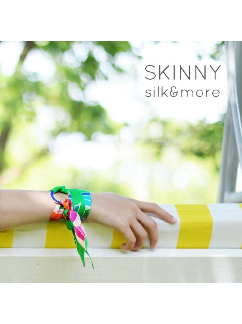 SKINNY MIX&MATCH VÉKONY SELYEMSZALAG ÉLÉNKZÖLD-SZÍNES