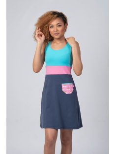 Evetkewear NAVY/BLUE DRESS - RAINBOW