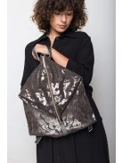 DELTA leather backpack, baroque printed